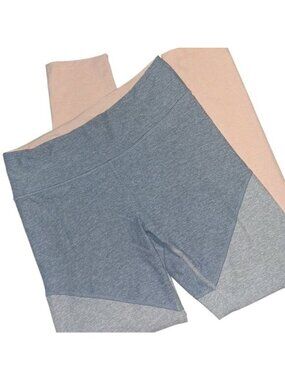 Outdoor Voices Blue Gray Pink Colorblock Athletic Leggings Size Medium